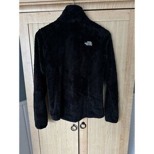 North Face Women’s SZ XS Black Fleece Teddy Osito Fuzzy Soft Sweater Zip Up EUC